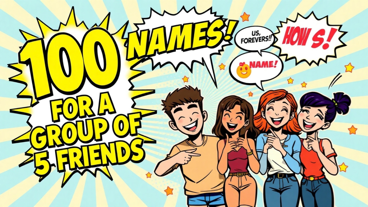 100 Names for a Group of 5 Friends
